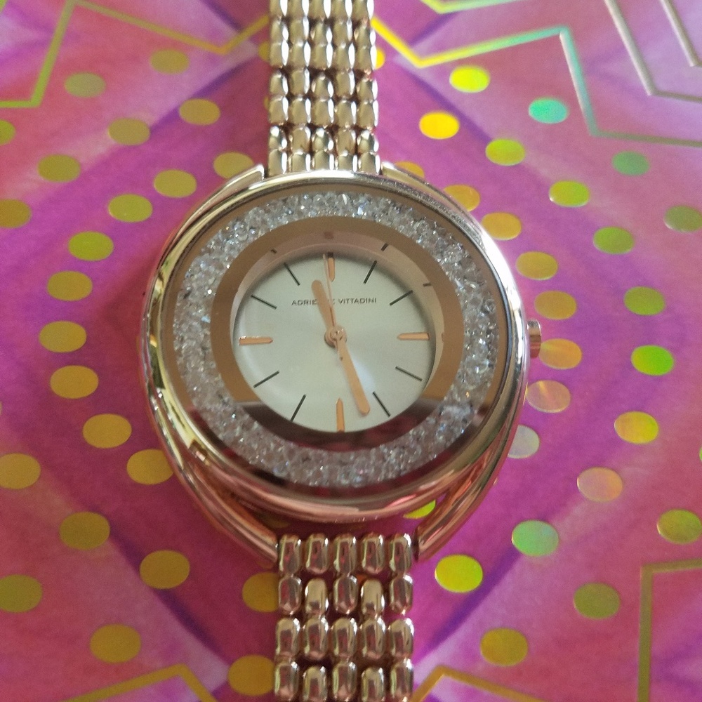 NWOT Adrienne Vittadini Rose Gold Watch